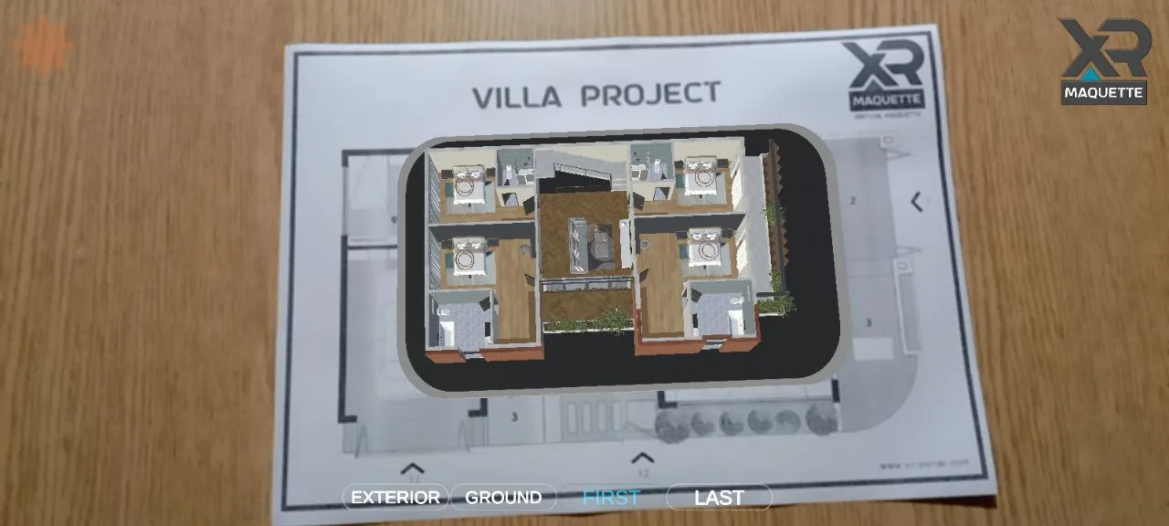 Inspecting materials and finishes on an AR architectural model